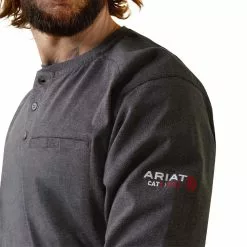 Ariat Mens FR Air Refinery Row Henley T-Shirt - 10043775 -Western Wear Shop 10043775 Ariat C