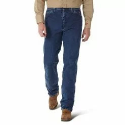 Wrangler Mens FR Original Fit Jeans In Stonewash - 10FR13MMS