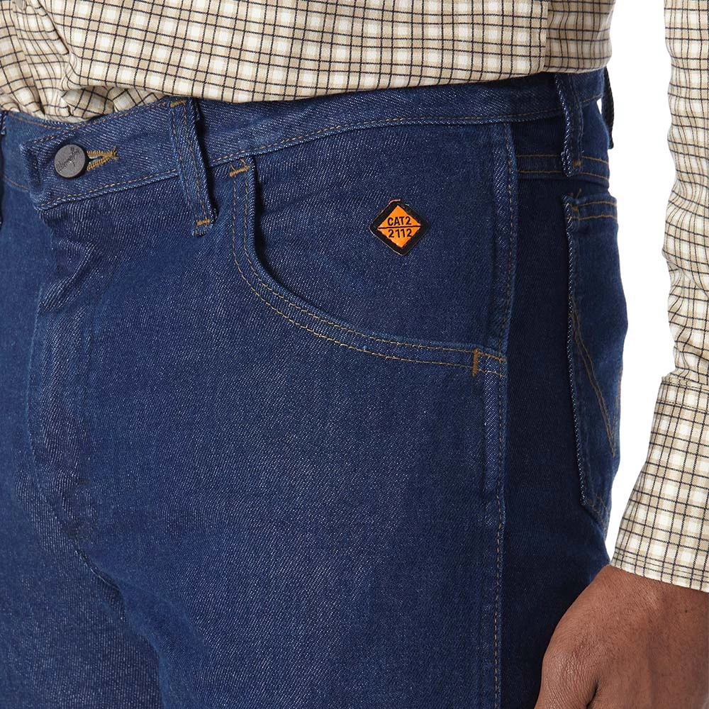 Wrangler Mens FR Regular Fit Lightweight Denim Jeans In Prewash - 10FR47MLW 5 Wrangler Mens FR Regular Fit Lightweight Denim Jeans In Prewash - 10FR47MLW - Image 3