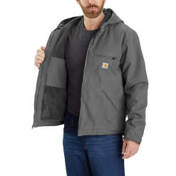 Carhartt Mens Washed Duck Jacket - 104392-GVL -Western Wear Shop Carhartt Mens Washed Duck Jacket 104392 GVL S 4
