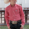 Cinch Boys Geometric Button Down Shirt - MTW7060313-RED
