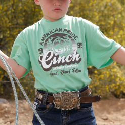 Cinch Boys Lead Don't Follow T-Shirt - MTT7670128-GRN
