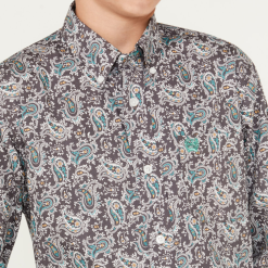 Cinch Boys Paisley Print Shirt - MTW7060317-GRY -Western Wear Shop Cinch Boys Paisley Print Shirt MTW7060317 GRY S 3