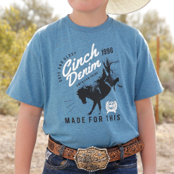 Cinch Boys Short Sleeve Graphic T-Shirt - MTT7670125-LTB
