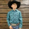 Starr Boys Printed Snap Long Sleeve Shirt - SWBPTSLS-270 -Western Wear Shop SWBPTSLS 270