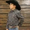 Starr Boys Printed Snap Long Sleeve Shirt - SWBPTSLS-272