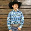 Starr Boys Printed Snap Long Sleeve Shirt - SWBPTSLS-274 -Western Wear Shop SWBPTSLS 274