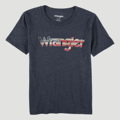 Wrangler Boys American Flag Kabel T-Shirt - 112325768