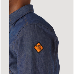 Wrangler Mens FR Long Sleeve Denim Work Shirt - 10FR12127 -Western Wear Shop WranglerMensFRLongSleeveDenimWorkShirt 10FR12127 5