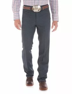 82HU Heather Blue Wrangler Wrancher Polyester Jeans Regular Fit