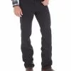 82NV Navy Wrangler Wrancher Polyester Jeans Regular Fit