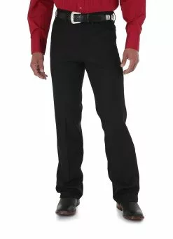 82BK Black Wrangler Wrancher Polyester Jeans Regular Fit