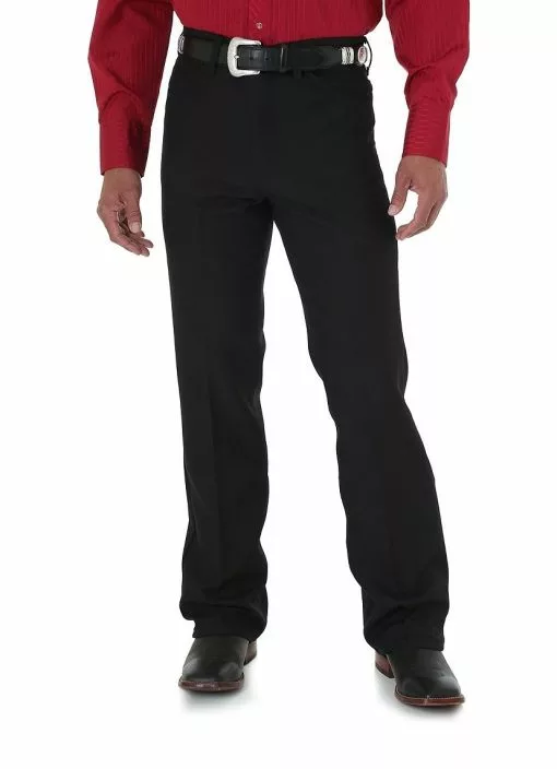 82BK Black Wrangler Wrancher Polyester Jeans Regular Fit -Western Wear Shop image 48a8d51a b69c 4d7f af71 ad80488a3d39