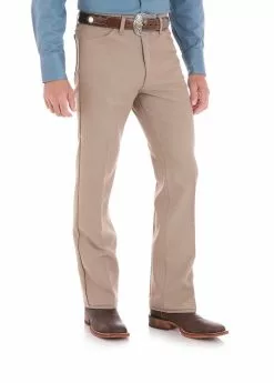 82TN Tan Wrangler Wrancher Polyester Jeans Regular Fit